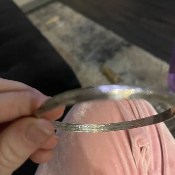 Vintage Sterling silver Aztec bracelet bangle - Picture 3 of 5